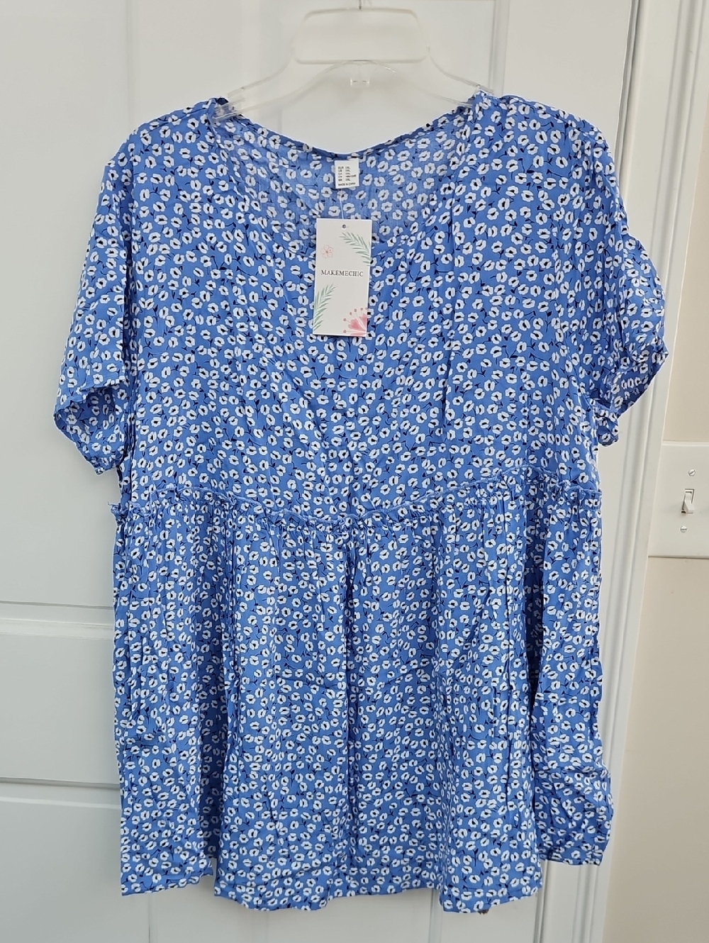 NWT Blue Floral Top